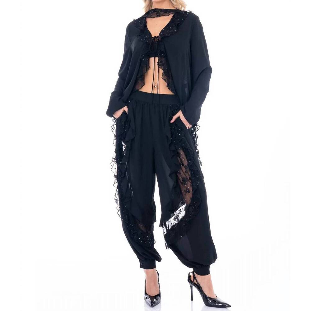 NEW LITTLE SECRET OF MINE midnight romance long sleeve blouse & elastic waist pa